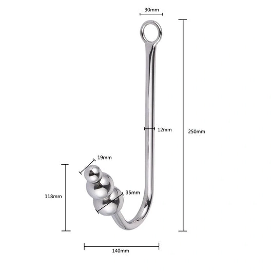 Anal Hooks Elegant Anal with Cuffs Collar Beaded 5334 and Hook 0113